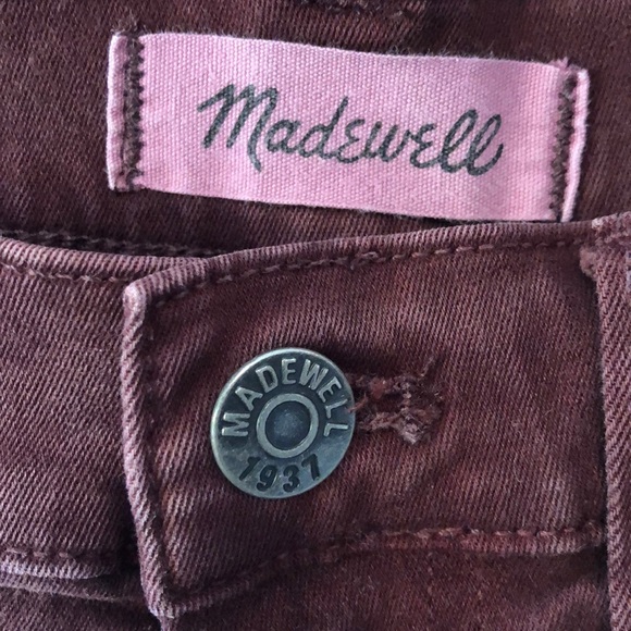 Madewell Skinny Skinny Pants in Maroon Size 27 - Picture 2 of 4